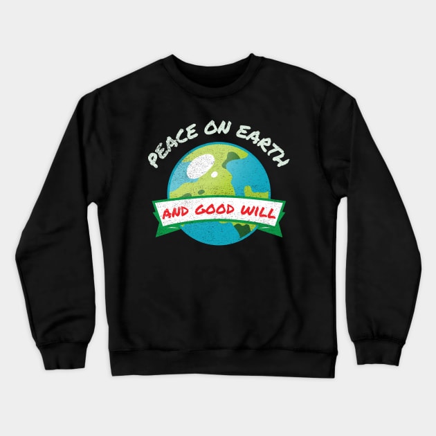 Peace on Earth Crewneck Sweatshirt by MonkeyLogick